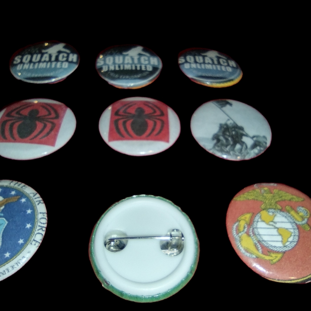 Twelve Assorted Themes One Inch Buttons - Picture 4 of 9
